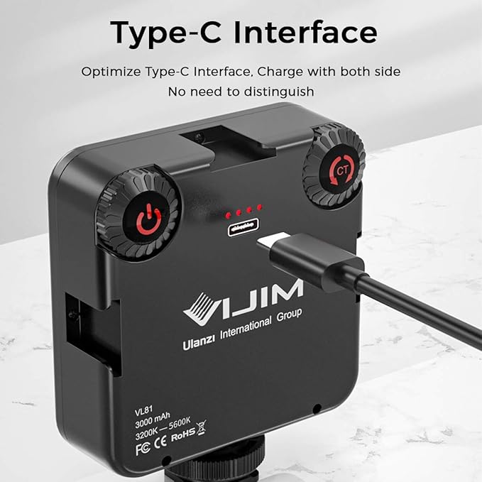 ULANZI VL-81 3000mAh Bi-Color LED Video Light w Softbox - Image 5