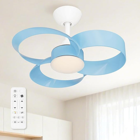 FANX 22 Inch Ceiling Fan with Light and Remote, Quiet DC Motor, Dimmable LED by FANX
