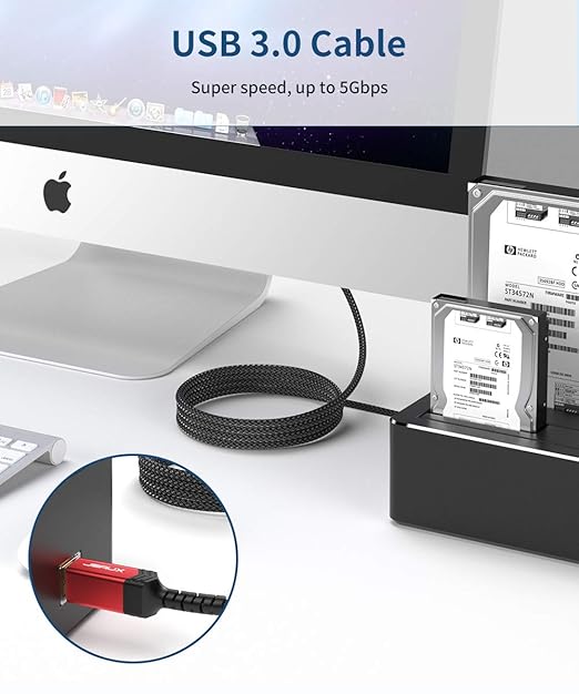 JSAUX USB 3.0 Printer Cable, Type A Male to B 3.0 Male USB 3.0 Type B Upstream - Image 6