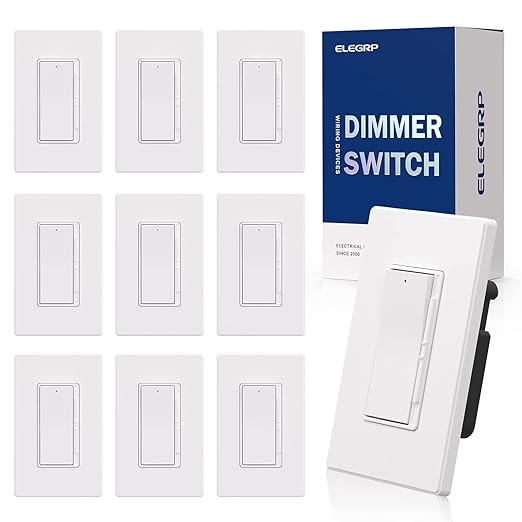 ELEGRP Dimmer Light Switch for 300W Dimmable LED/CFL Lights and 600W INC/HAL by ELEGRP%7CELEGROUP