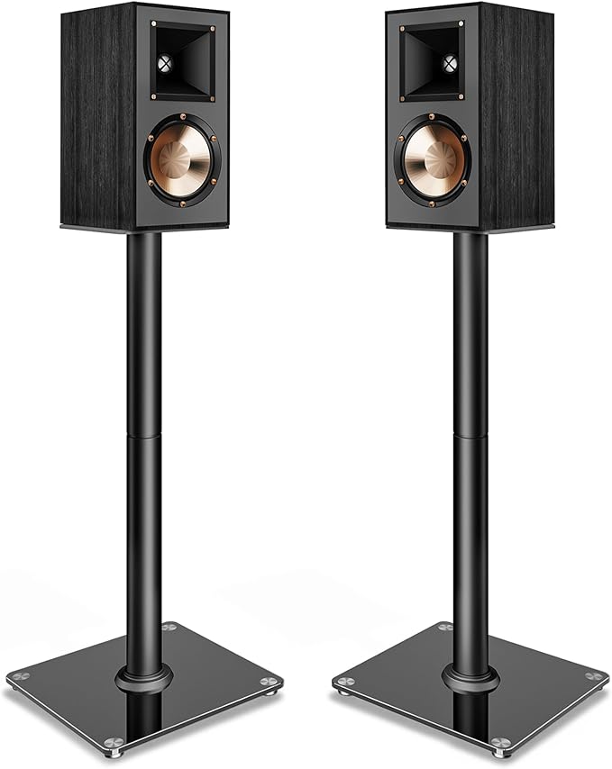 PEGZONE Speaker Stands Pair for Surround Sound, 55 LBS Capacity, 30.1 inch by Pegzone