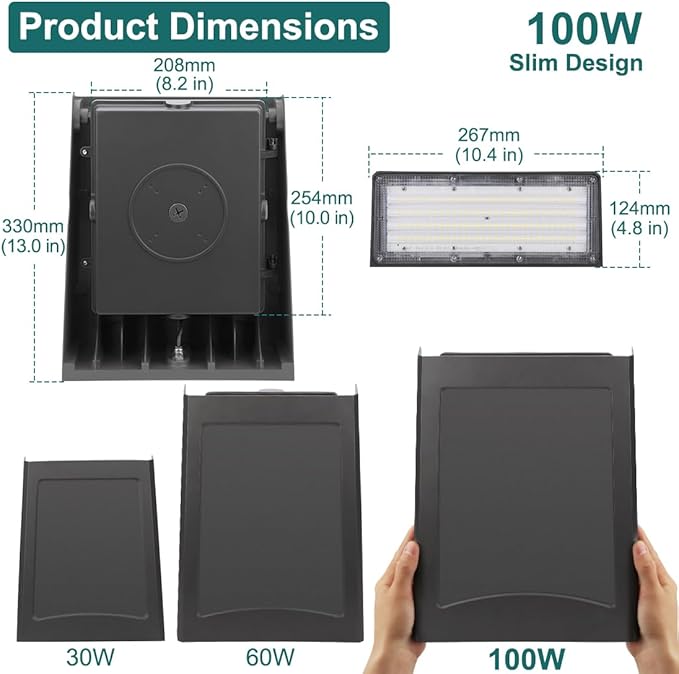 kadision 100W LED Wall Pack Light - Image 5