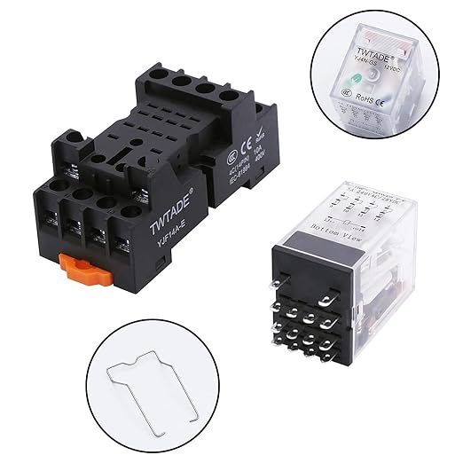 TWTADE AC 110V/120V Relay 5A Electromagnetic Power Coil Relay 14 Pins 4PDT - Image 2