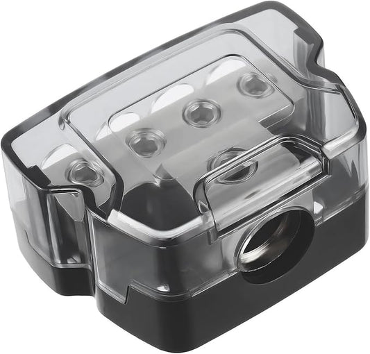 BOJACK 4 Way Power Distribution Connecting Block 1x0/2/4 Gauge Input 2x4/8 by BOJACK