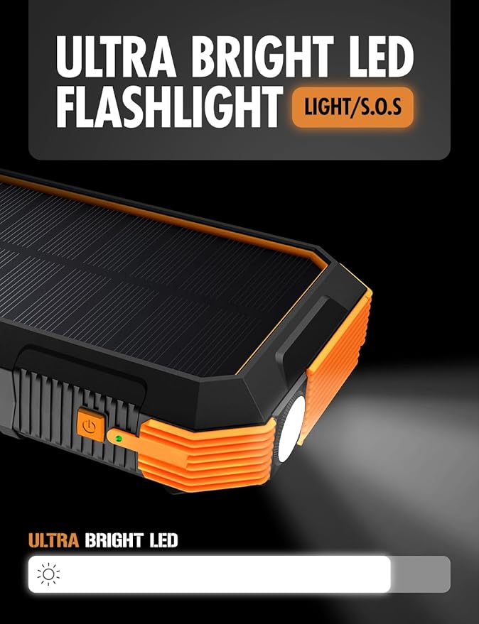 ToughTested Solar Power Bank 24000mAh, Fast Charging Portable Charger External - Image 5