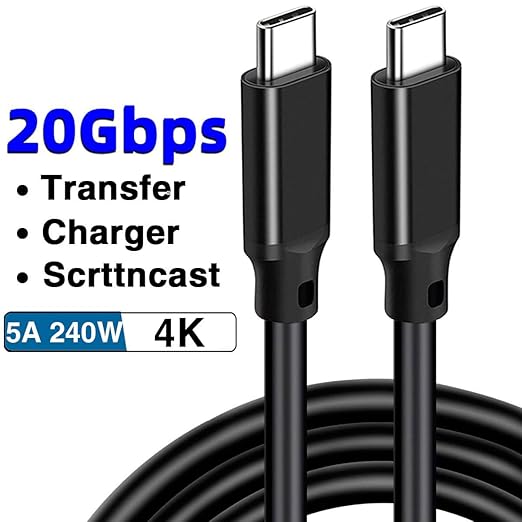 240W USB 3.2 Gen 2X2 Display Monitor Link Data Transfer Video Cable - Image 2