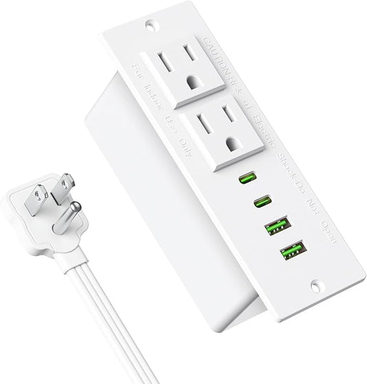 Recessed Power Strip Socket, Furniture Flush Mount Charging Station, Desk Power by Jgstkcity