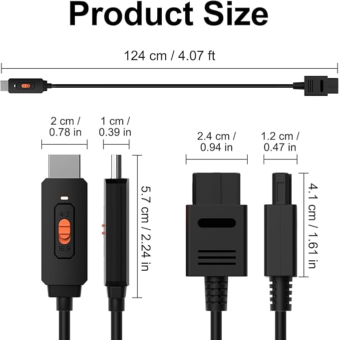 Arector N64 to HDMI Converter, HDMI Converter Supports 4:3/16:9 Ratio Conversion - Image 8