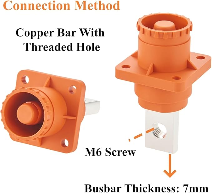 1 Set Battery Energy Storage Connector 350A 95mm² High Current HV Connectors - Image 5