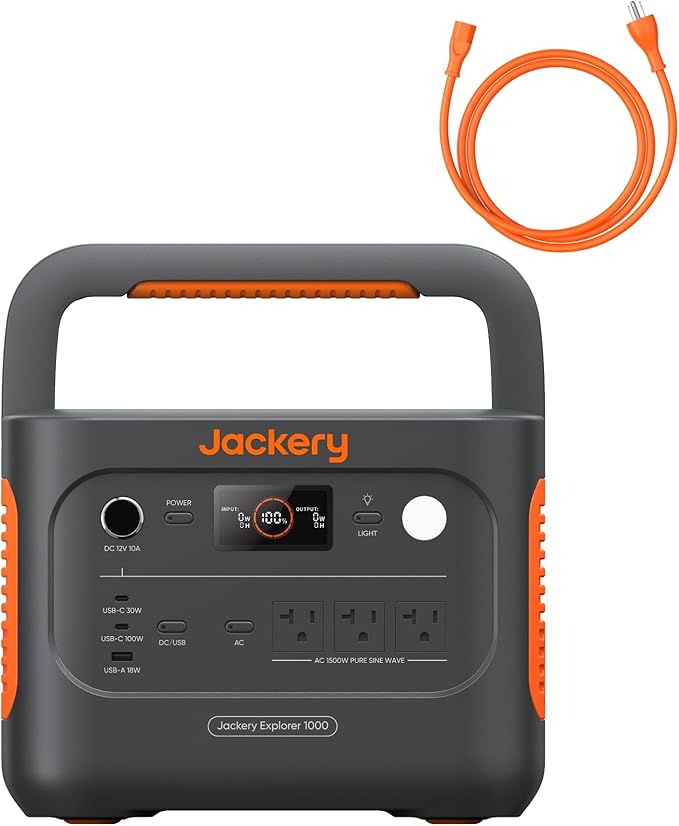 Jackery Explorer 1000 v2 Portable Power Station, 1070Wh LiFePO4 Battery by JackeryInc