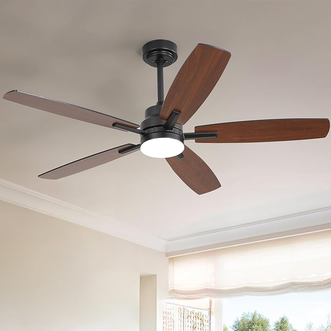 ARTPLAN 52" Ceiling Fan with Light and Remote, Noiseless DC Motor & Reversible by ARTPLAN