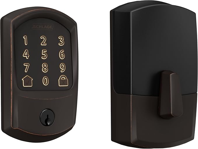 SCHLAGE BE489WB GRW 716 Encode WiFi Deadbolt Smart Lock, Keyless Entry by SchlageLockCompany