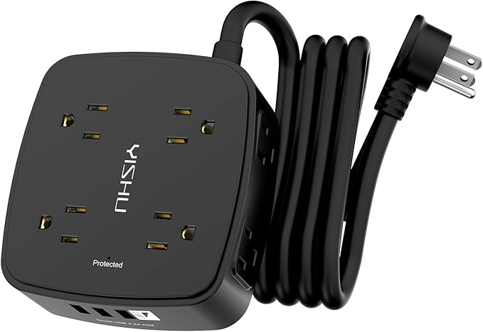 6 Ft Surge Protector Power Strip by YISHU