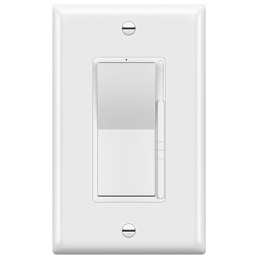 TOPGREENER Kalide Dimmer Paddle Light Switch, LED Slide Dimmer Switch, Full by TOPGREENER