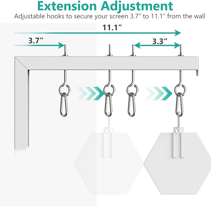 WALI Universal Projector Screen Ceiling Mount, Wall Hanging Mount L-Brackets - Image 5