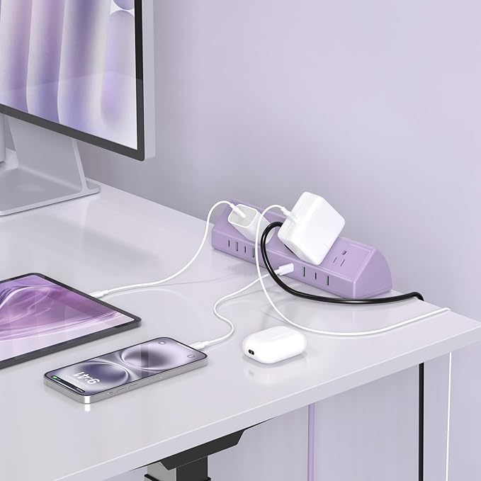 Jgstkcity Desk Clamp Power Strip, 45W Fast Charging Station, 4 USB-C, 4 USB-A - Image 4