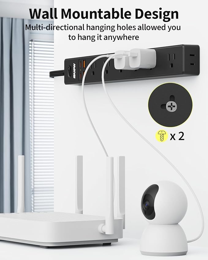 6 Ft Power Strip Surge Protector - Image 7
