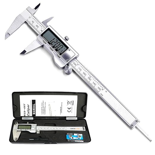 Digital Caliper Measuring Tool, Stainless Steel Vernier Caliper Digital by Louisware