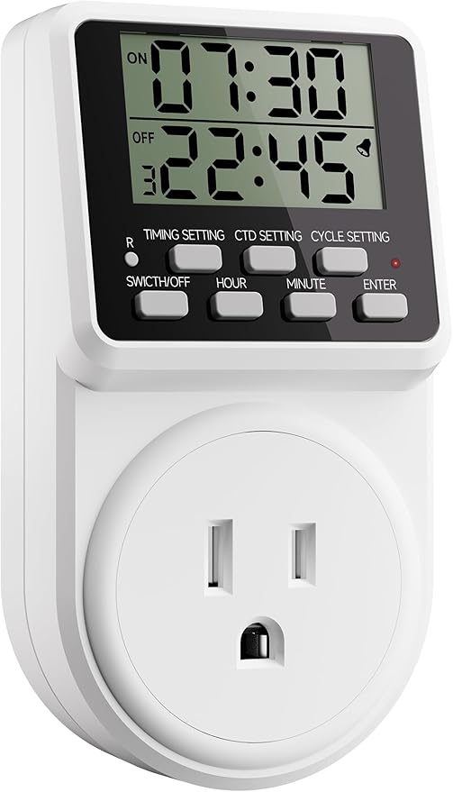 Techbee Digital Infinite Repeat Cycle Intermittent Timer Plug by Techbee