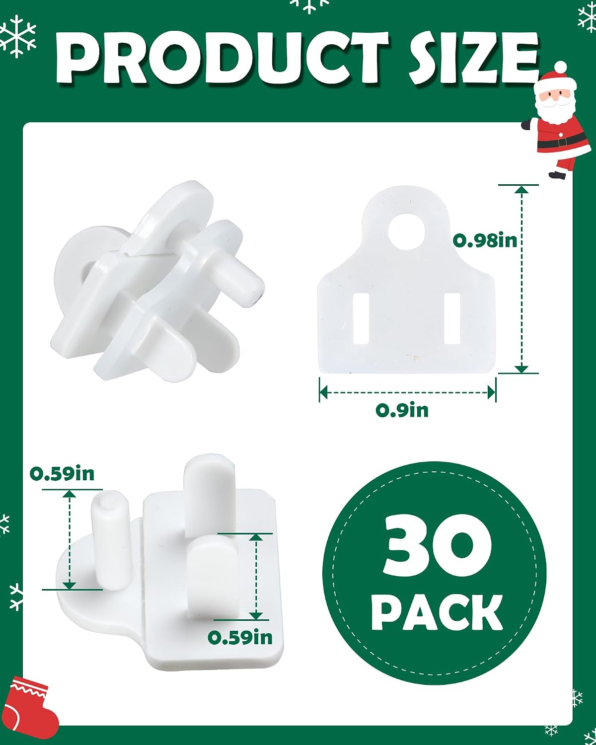 30 Sets Waterproof Outlet Cover and Weatherproof Gaskets,Outdoor Extension Cord Cover Sotp GFCI Tripping,Waterproof Plug cover,Waterproof gasket for outdoor male-female plug adapters White