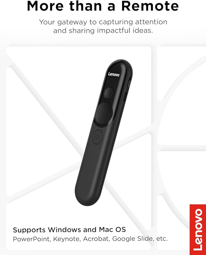 Lenovo Laser Rechargeable Presentation Remote, Digital & Laser Pointer - Image 5