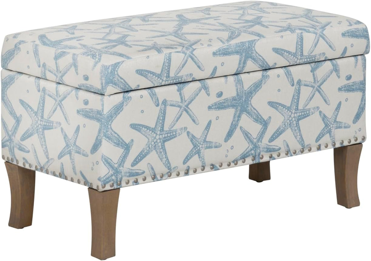 linon stephanie cream and light blue starfish fully, main product view