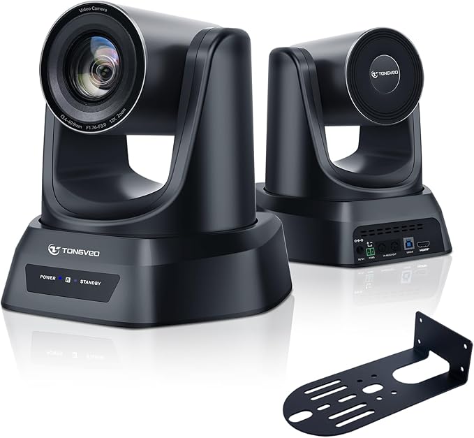 TONGVEO PTZ Camera AI Auto Tracking 12X Optical Zoom Conference Room Camera by TONGVEO