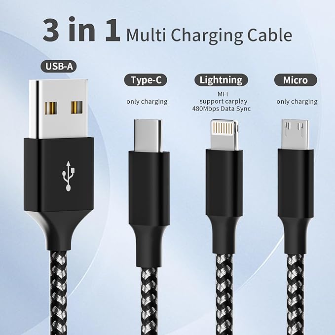Firsting Multi Charging Cable, 3 in 1 Charging Cable - Image 2