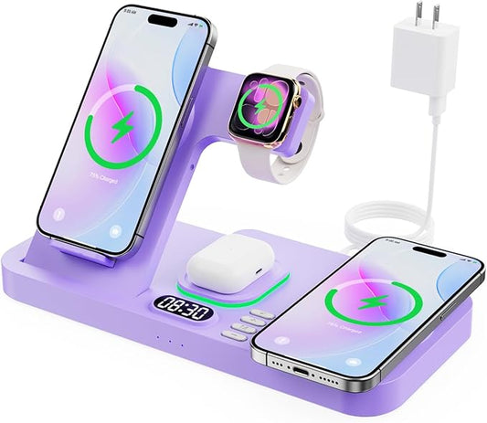 Dual Phone Magnetic Wireless Charging Station by RRSPORTS