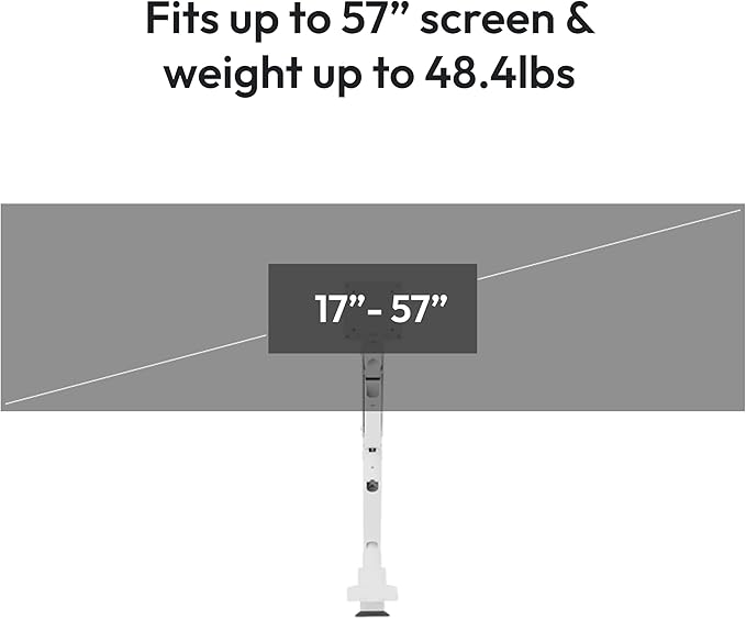 Pixio PS2S Titan White Ultrawide Mega Heavy-Duty Premium Single Monitor Arm - Image 2
