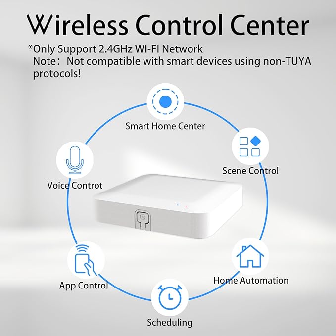 AiSeek Tuya ZigBee 3.0 Hub/Wired Gateway, WiFi Smart Home Bridge Remote - Image 3