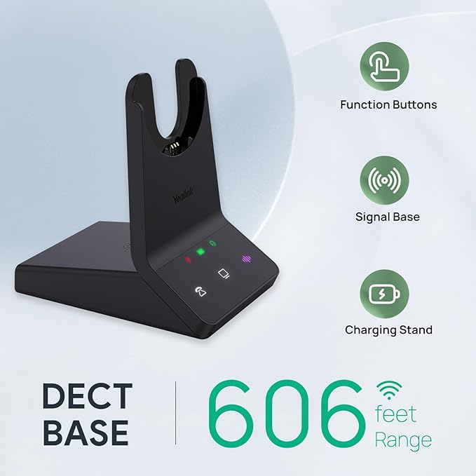 Yealink WH64 DECT & Bluetooth Dual UC Zoom Wireless Headset, 606 ft Range On - Image 3