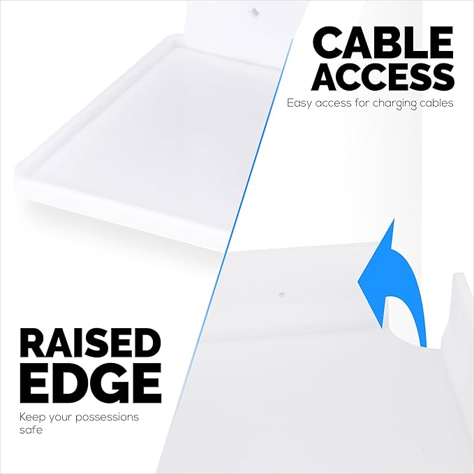 9" Small Corner Shelf Mount, Adhesive & Screw in, - Image 5