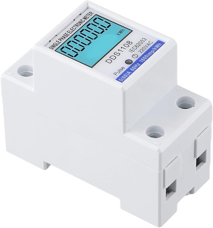 Digital Energy Meter LCD Display 50A 60A Single Phase Power Monitor Electric - Image 2