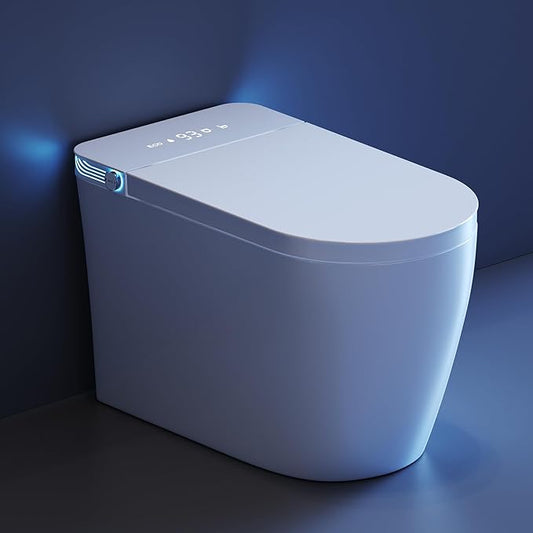 Smart Toilet with Bidet Built in, Bidet Toilet with Heated Seat and Night Light by VipbearLiving