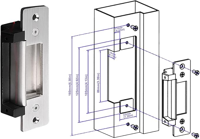 2.4GHz WiFi Access Control 400lb Holding Force Electic Magnetic Door Lock - Image 6