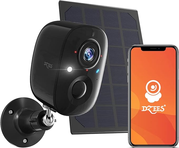 Dzees Upgrade Solar Camera Security Outdoor Wireless, Wireless Outdoor Security by Dzees