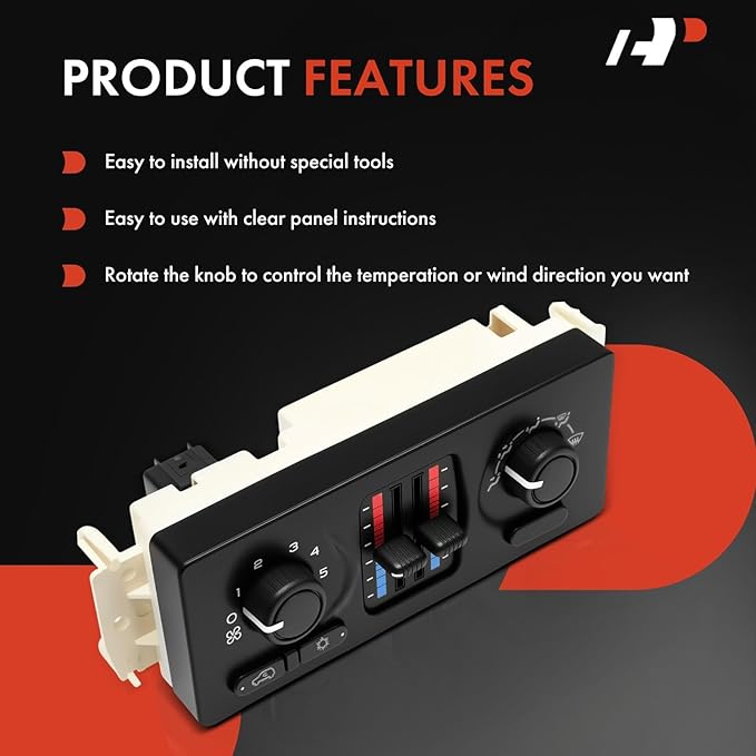A-Premium Manual Climate Control Module A/C& Heater Control Panel Compatible - Image 4