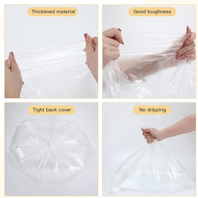 Dinifee 200 Pcs Shredder Bags 10 Gallon Size Clear Bag Fits Most 6 to 7 Gallon - Image 4