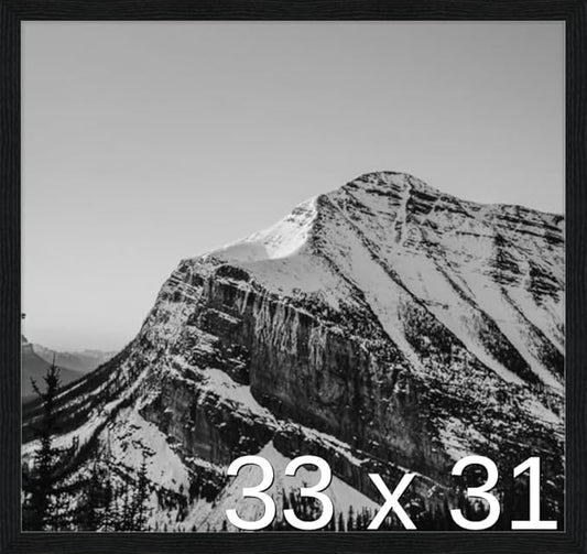 Frame It Easy 33 x 31 Black Grain Wood Frame by FrameItEasy