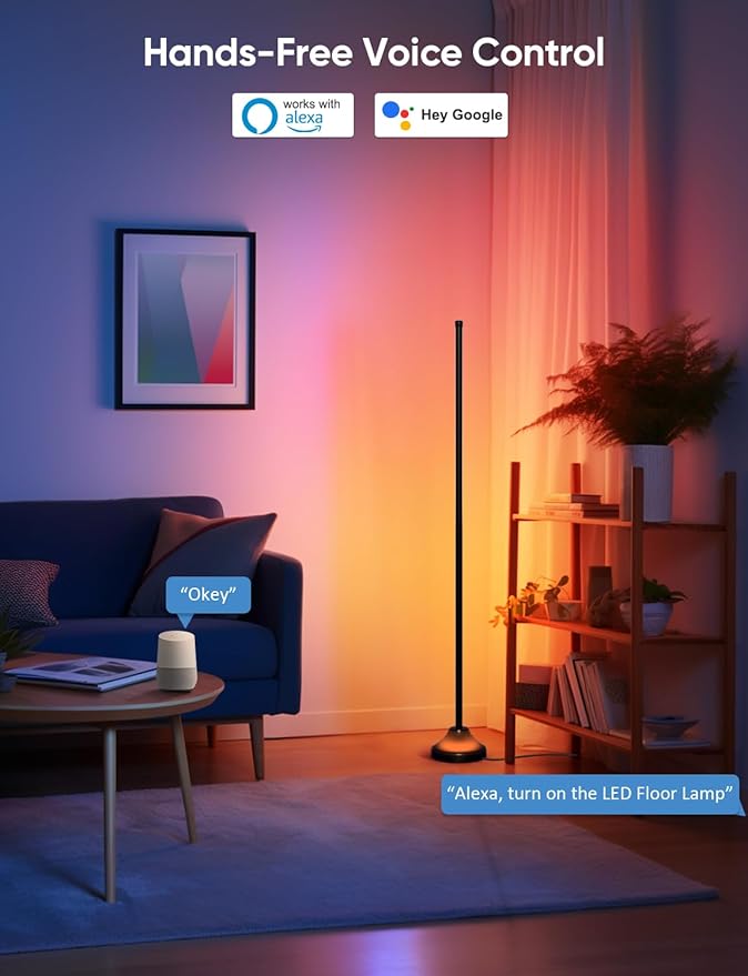 RGB&IC Smart Corner Floor Lamp – 20 W/1100 lm, 24‑Zone DIY & Music‑Sync LED - Image 6