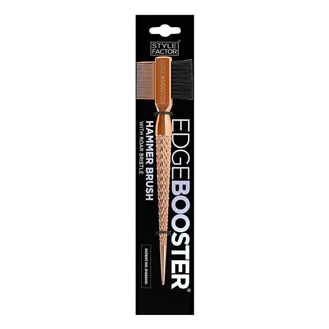 Style Factor EDGE BOOSTER® Hammer Brush Rat Tail– Double-Sided Edge Control - Image 2