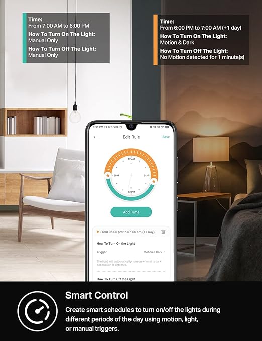 Kasa Smart Motion Sensor Switch, Single Pole, Needs Neutral Wire, 2.4GHz Wi-Fi - Image 5