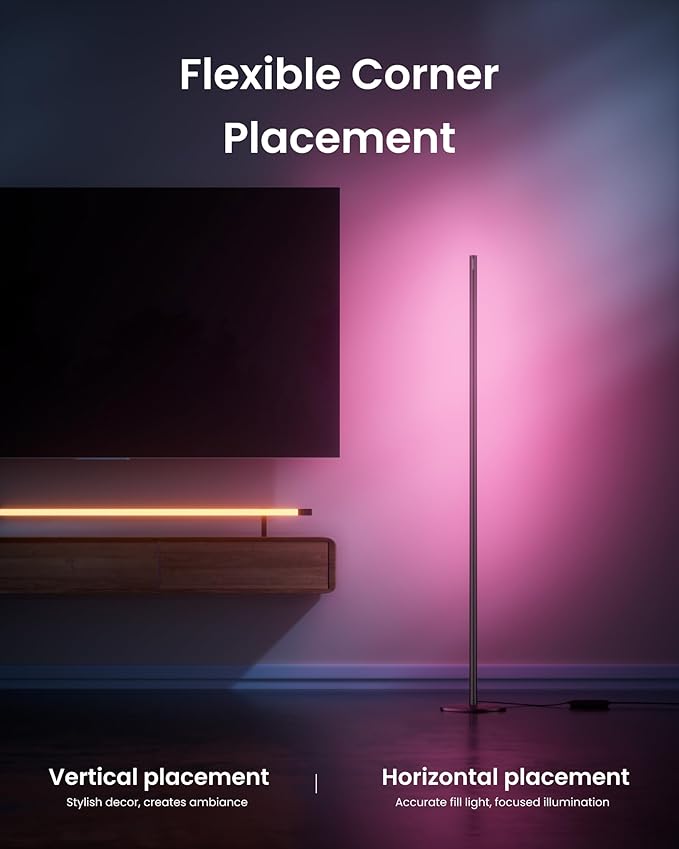 SwitchBot Floor Lamp with Matter, Warm Cool White, Corner Floor Lamp Compatible - Image 4