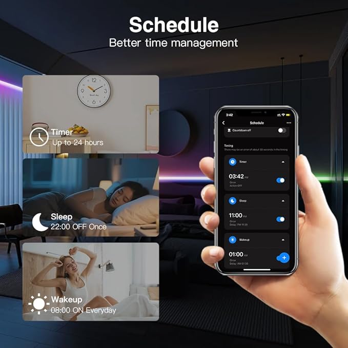 Sogledwow WiFi Tuya SPI Digital Pixel LED Strip Light Controller Smart Life App - Image 8