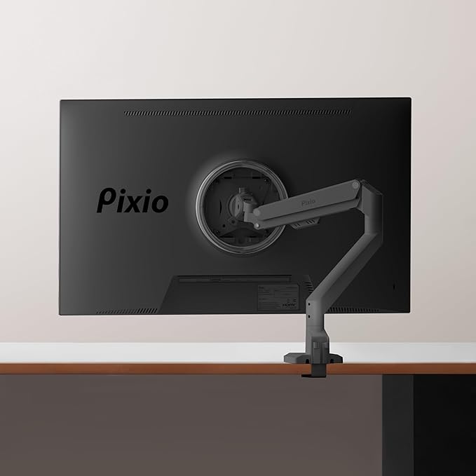 Pixio PS1S Wave Black Single Monitor Arm Stand Desk Mount - Image 7