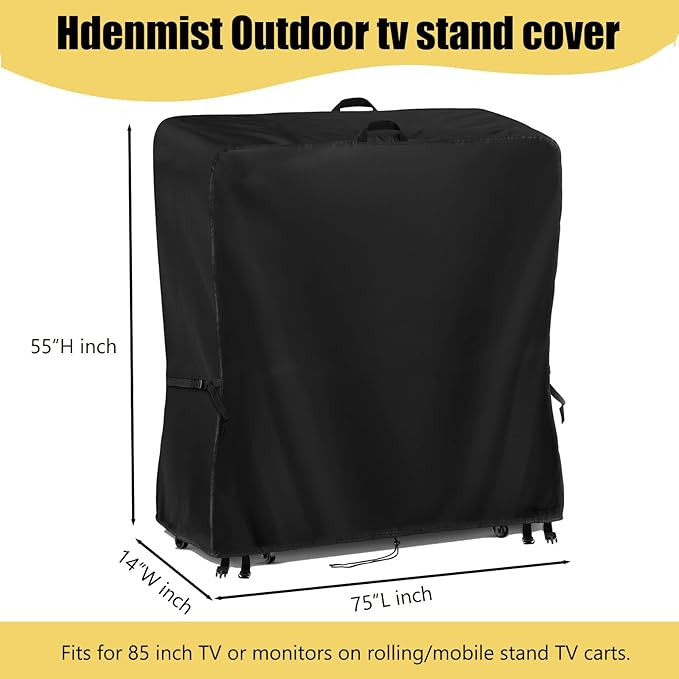 Hdenmist Outdoor TV Cover 75 Inch Weatherproof, Waterproof Outdoor TV Stand - Image 2