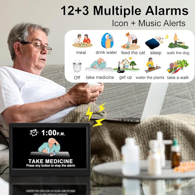 CAZOKASI Extra Large Impaired Vision Digital Alarm Clock - Image 4
