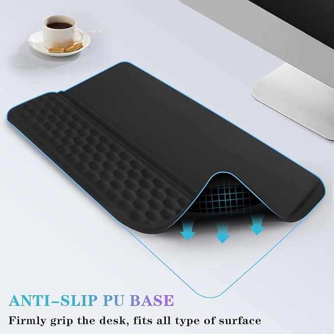 Computer Keyboard Stand with Wrist Rest, Ergonomic Tilted Keyboard Holder - Image 5