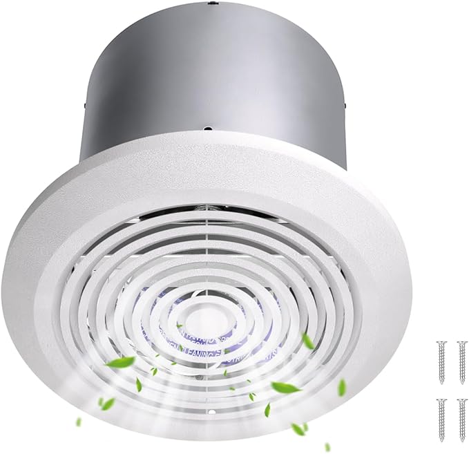 HTONG Innovation V2262-50 7 Inch Bathroom Exhaust Fan, 50 CFM Ceiling Exhaust by Unknown
